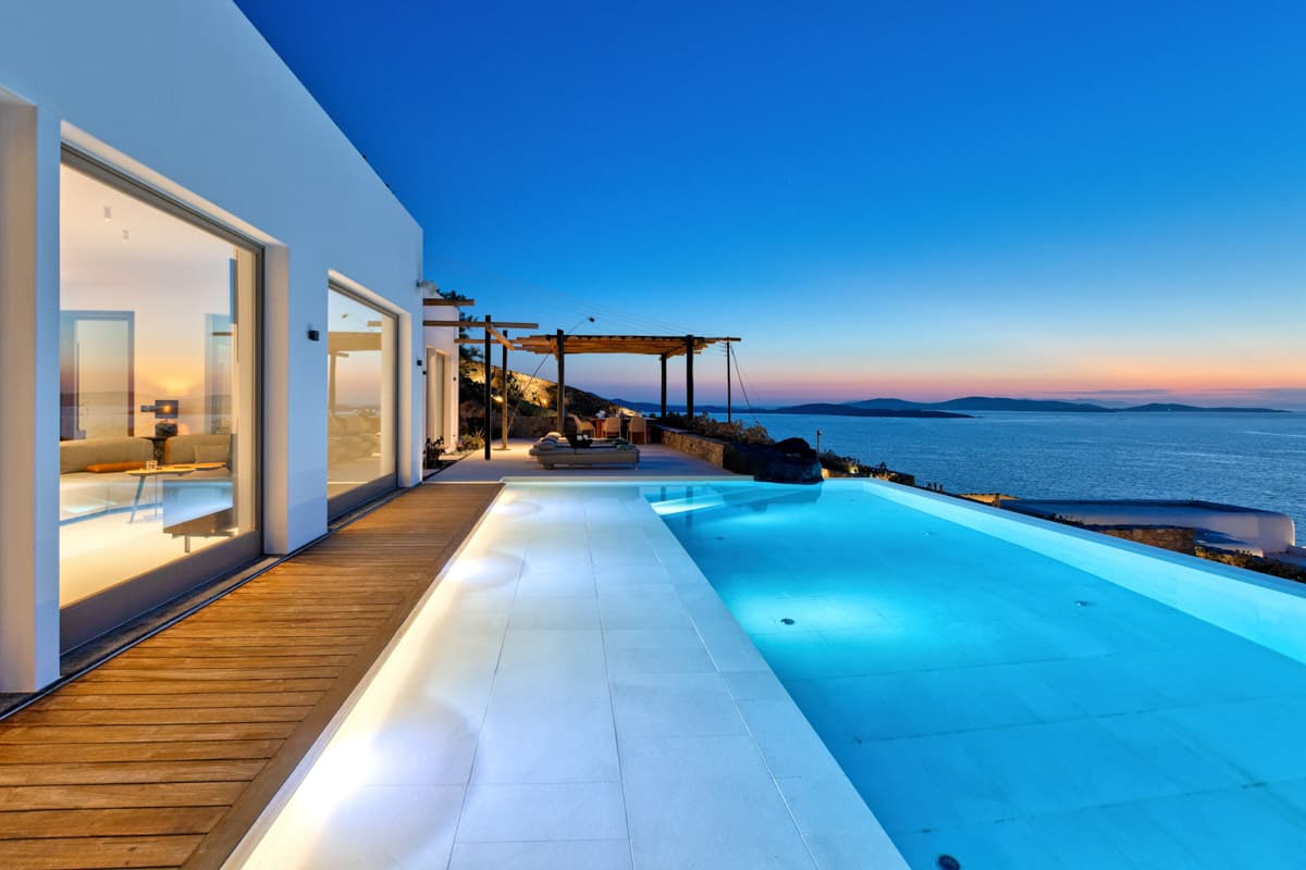 Lithea Villa Mykonos — panoramic Aegean view