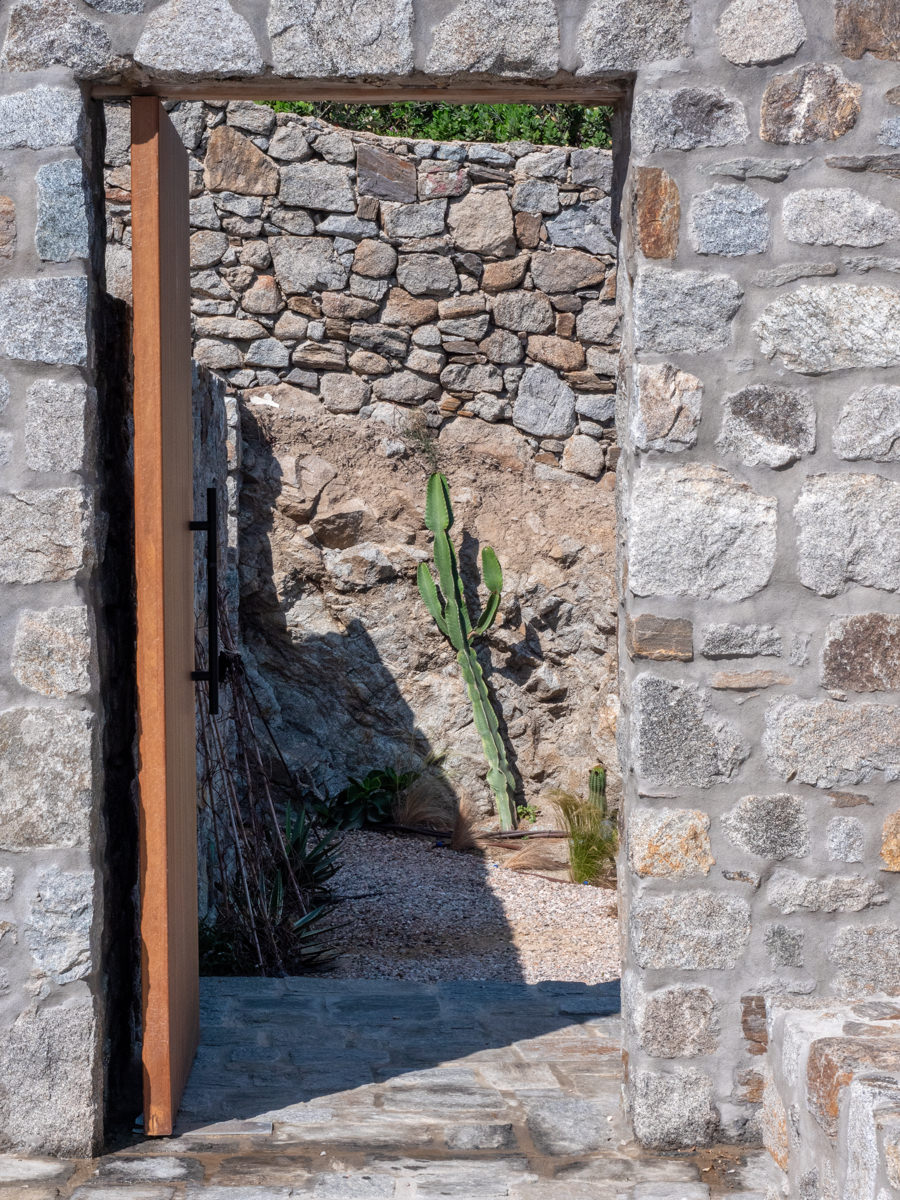 Villa terrace at sunset